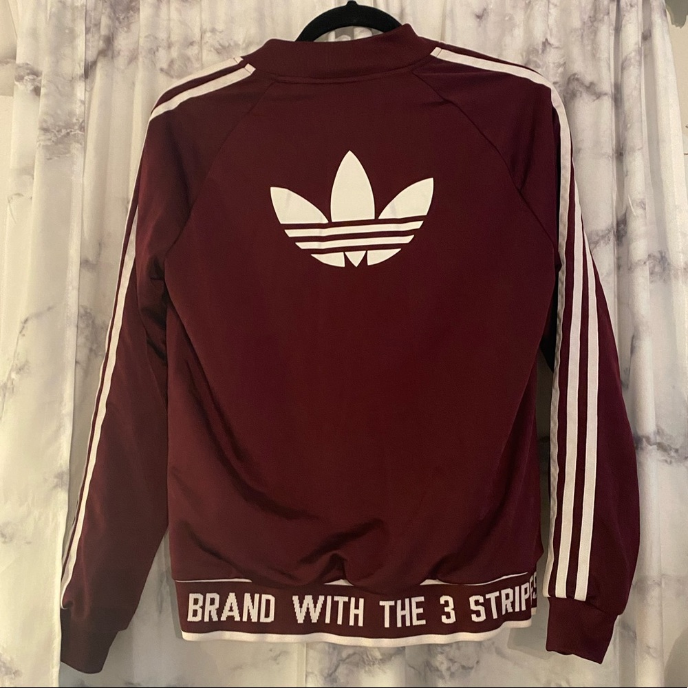 Adidas Burgundy Track Jacket Size M